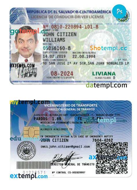 smart card salvador|el salvador drivers license.